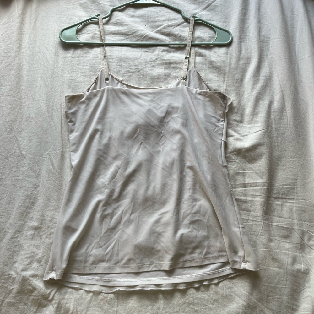 White Ruffle Tank - Picture 2 of 3